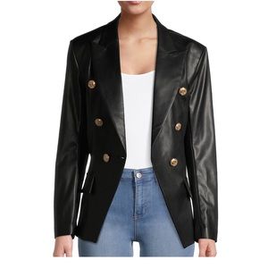 NWOT Faux Leather Blazer
